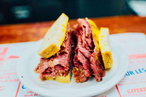Schwartz's Deli - smoked meat sandwich