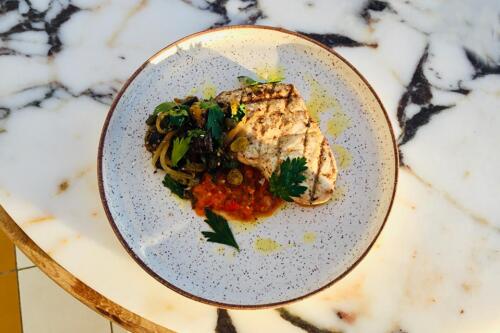 Serea Coastal Cuisine - swordfish and eggplant