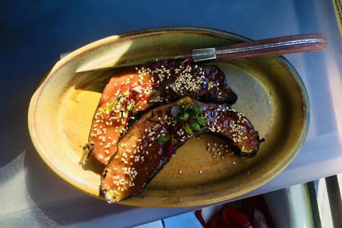 Azuki Sushi - miso glazed eggplant