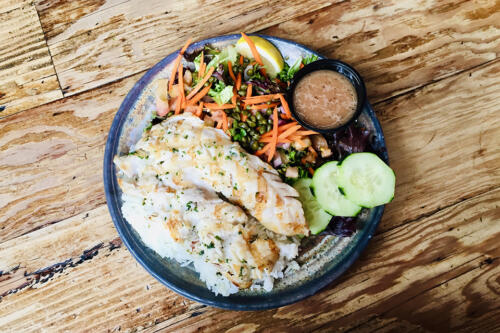 Blue Water Market and Grill - red snapper plate