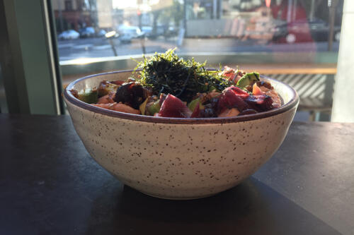 Hachi Ramen - sesame salmon