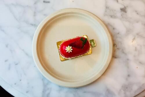 Porto's Bakery - strawberry mousse